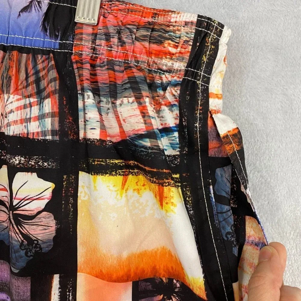 Sonoma‎ Men's Swim Trunks Size XXL Tropical Sunset Beach Surf Palm Trees NWT